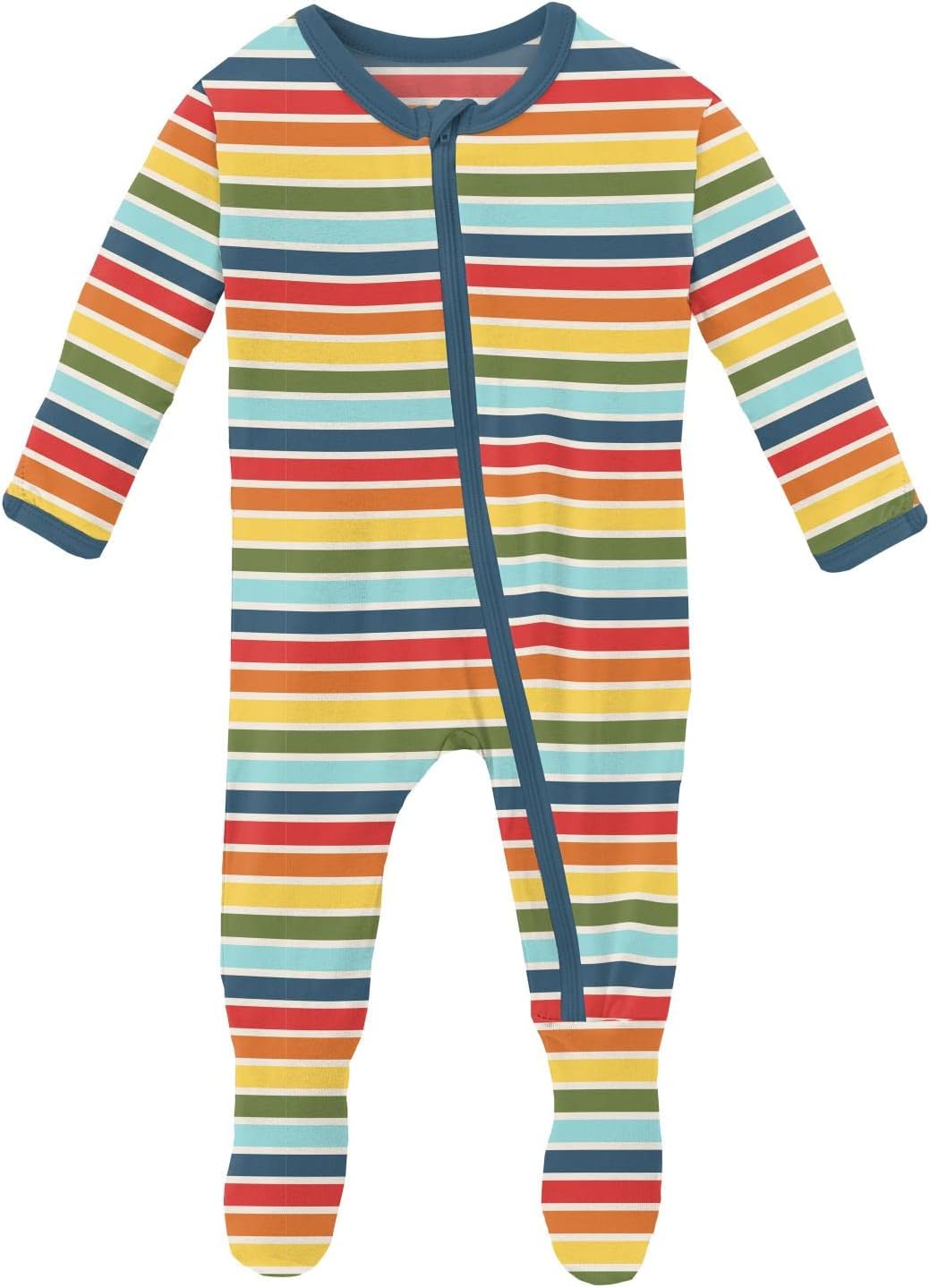 KicKee Print Footie with Zipper Cozy Soft and Perfect for Babies