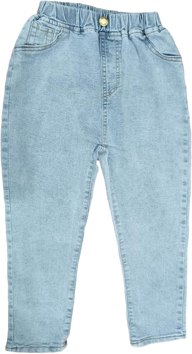 Baby Boys Denim Pant with Elastic Waistband