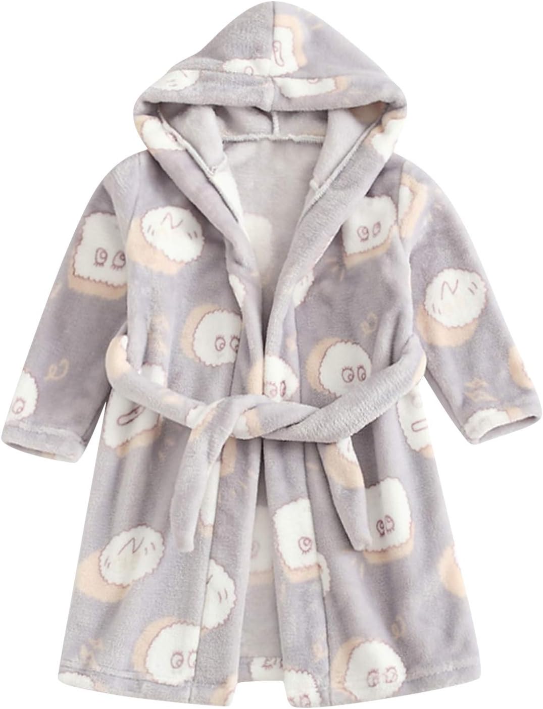 Baby Toddler Cartoon Hooded Pajamas with Belt