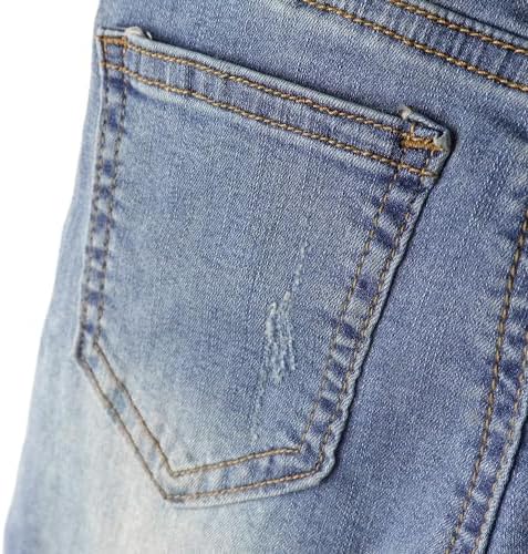 Little Kids Casual Elastic Jeans Ripped Denim for Boys