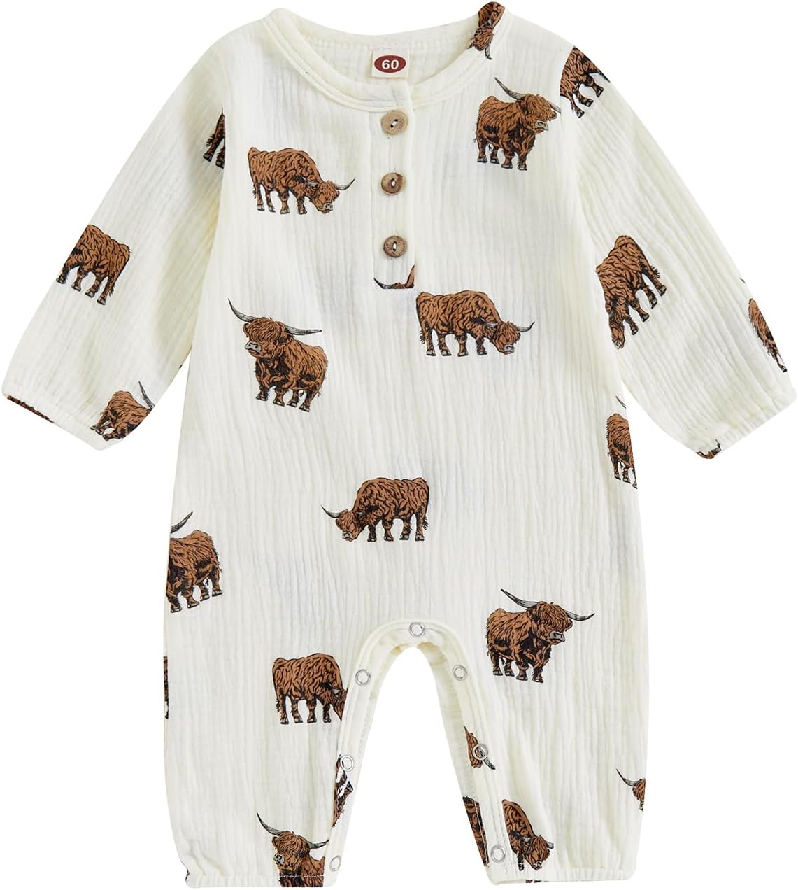 Infant Baby Boy Cow Print Romper