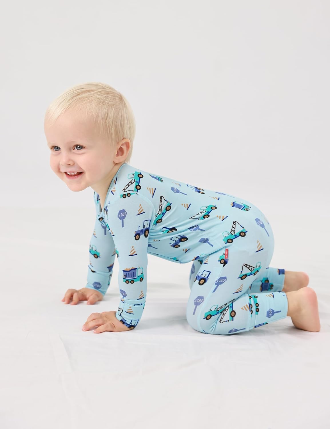 Easweet Bamboo Viscose Zipper Pajamas for Babies Snug Fit Soft