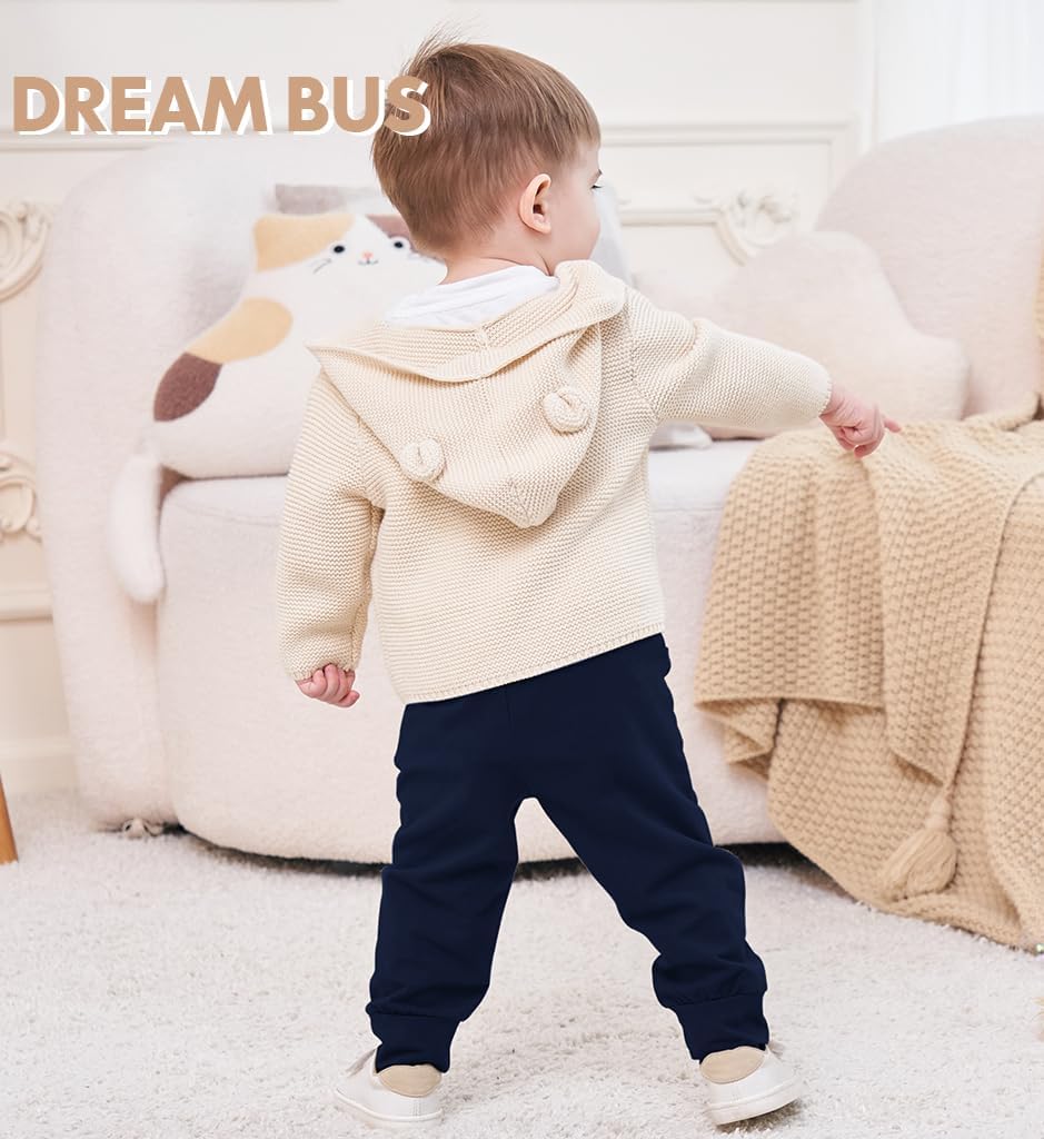 DREAM BUS Pack of 3 Toddler Jogger Pants with Pocket