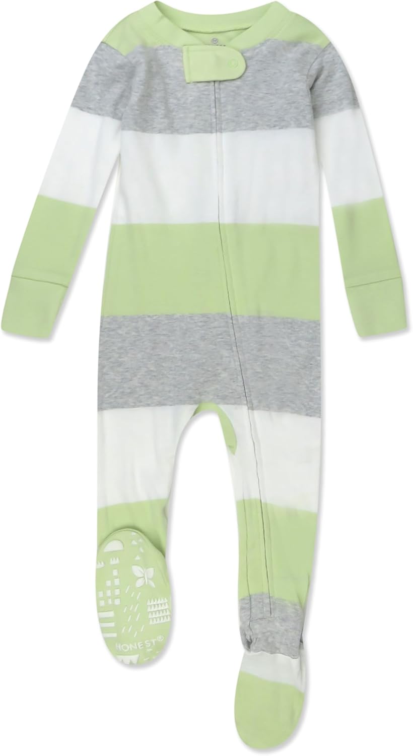 HonestBaby Organic Cotton Footed Pajamas for Baby Boys