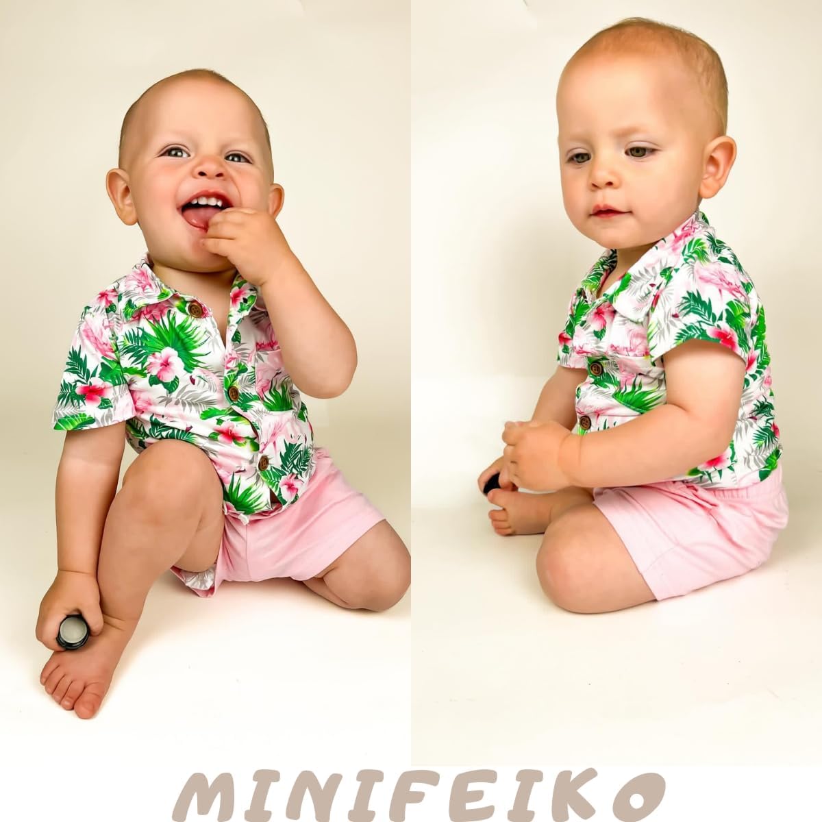 MINIFEIKO Baby Boy Hawaiian Outfit - Perfect for Summer