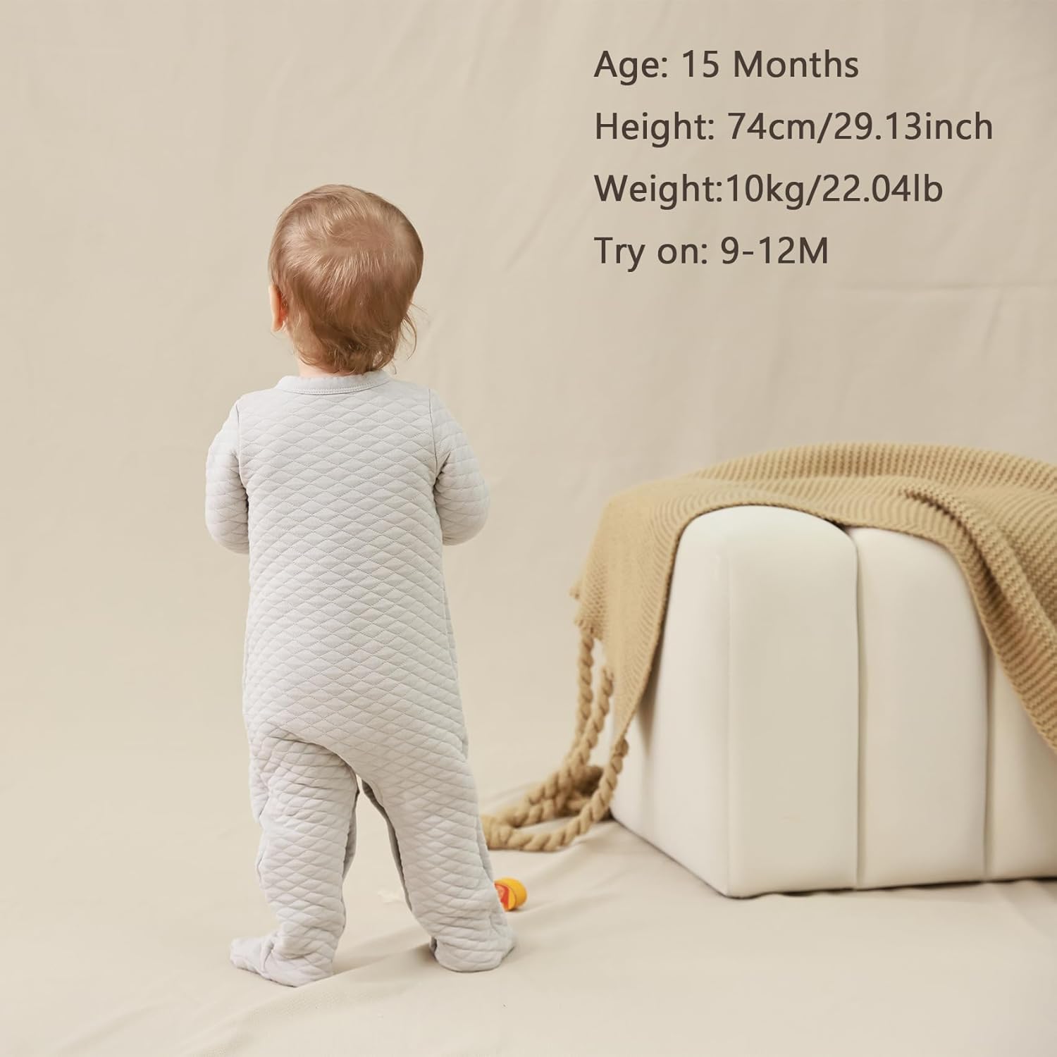 Perfect Fit Unisex Baby Warm Footie Jumpsuit for Autumn Winter