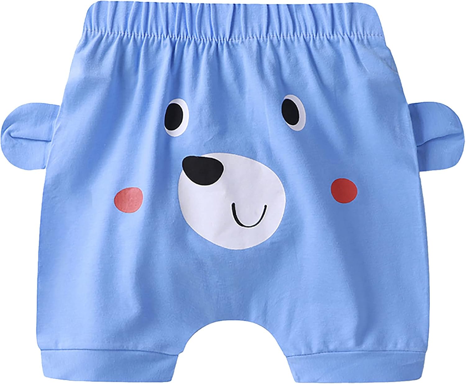 Baby Boys Unisex Summer Cotton Shorts Cartoon Printed Bloomers with Elastic Waistband