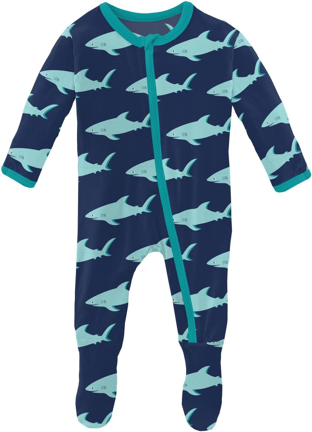KicKee Print Footies with Zipper