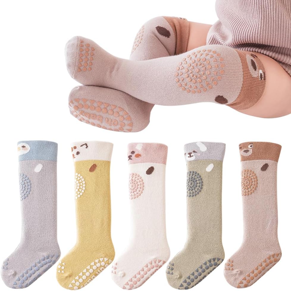 Non-Slip Knee-High Socks for Toddlers