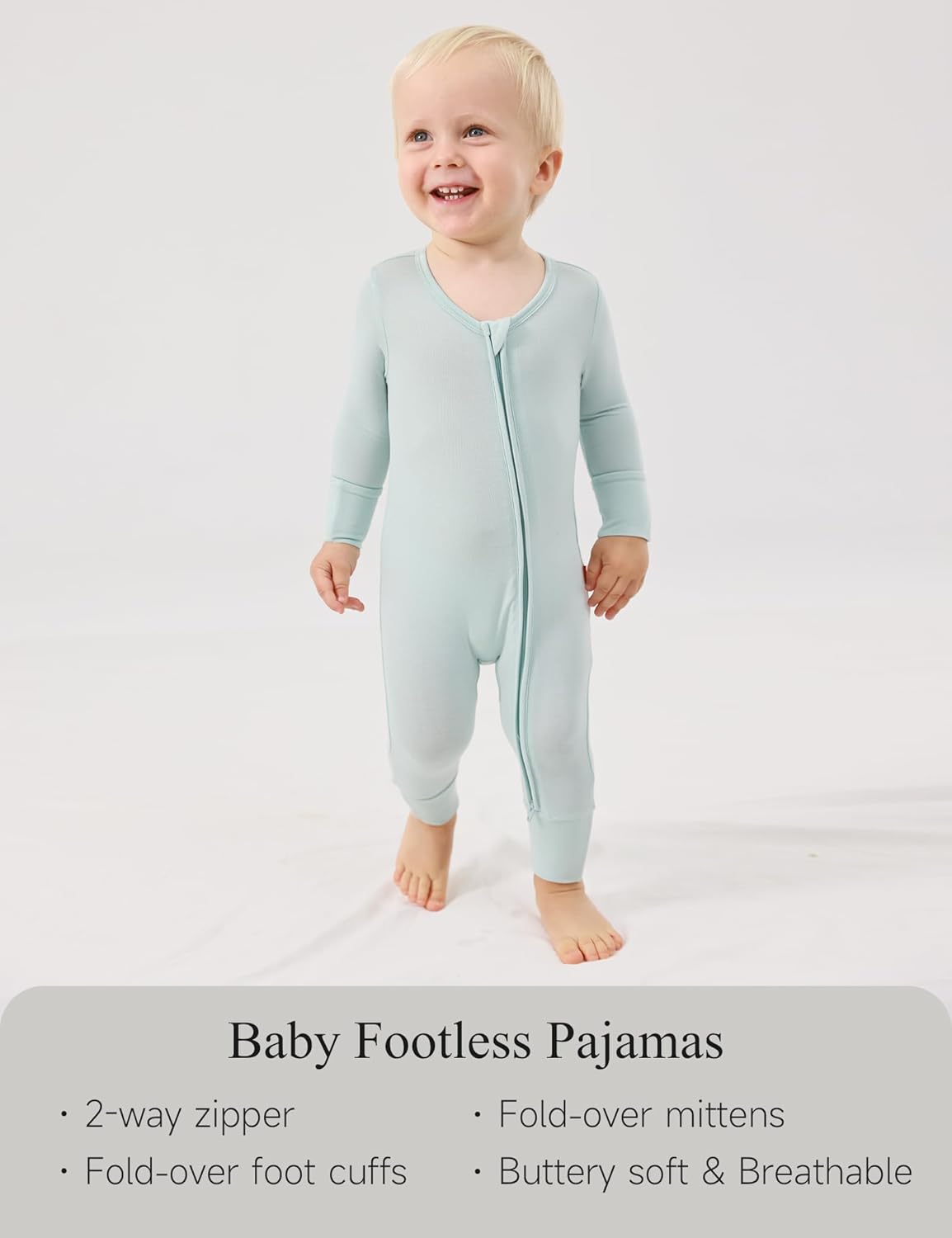 EASWEET Bamboo Viscose Zipper Pajamas