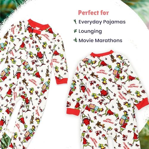 Dr Seuss The Grinch Santa Baby Sleepers - Pajamas for Toddler Infant