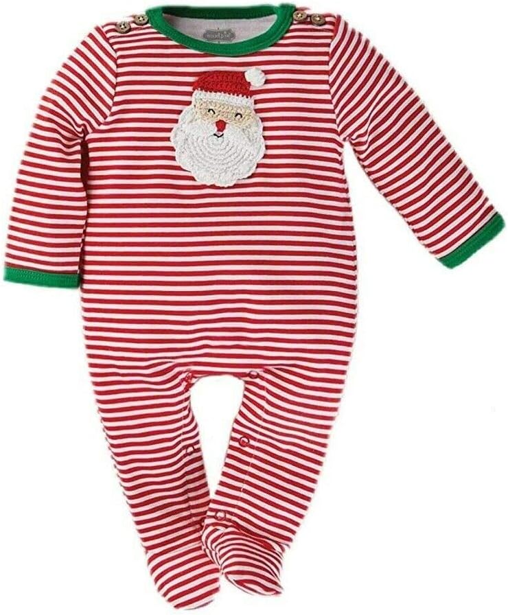 Mud Pie Crochet Santa Baby Sleeper Red