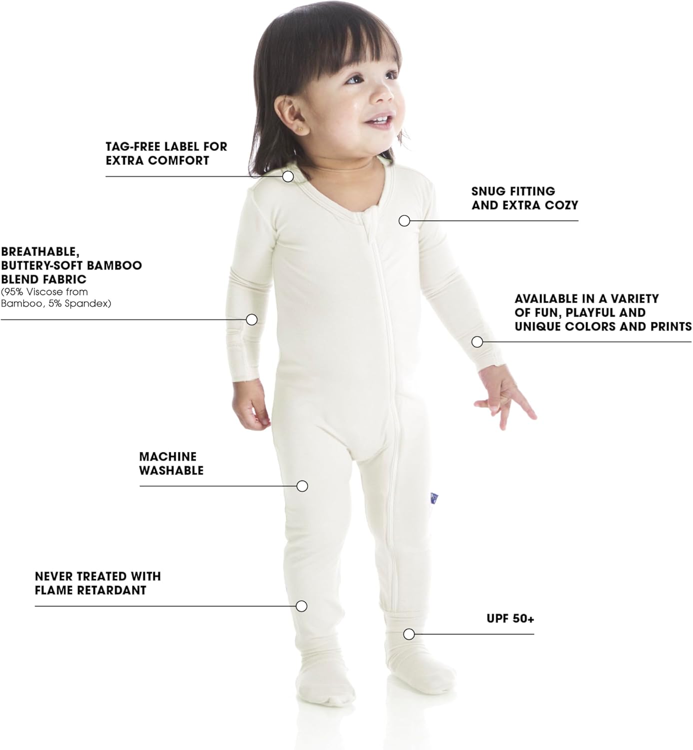 KicKee Baby Footie with 2 Way Zipper - Boys Girls