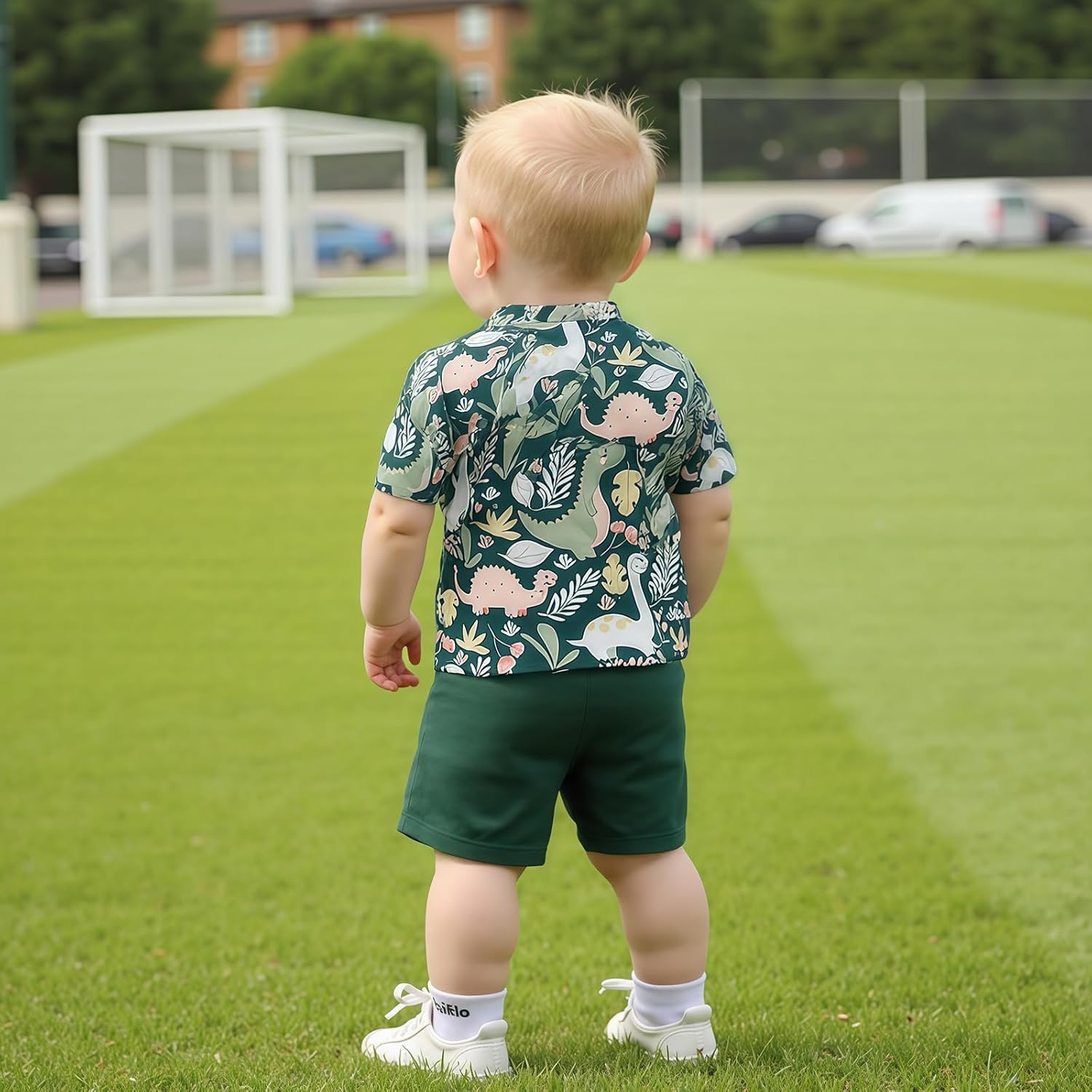 Dinosaur Print Toddler Shorts Set