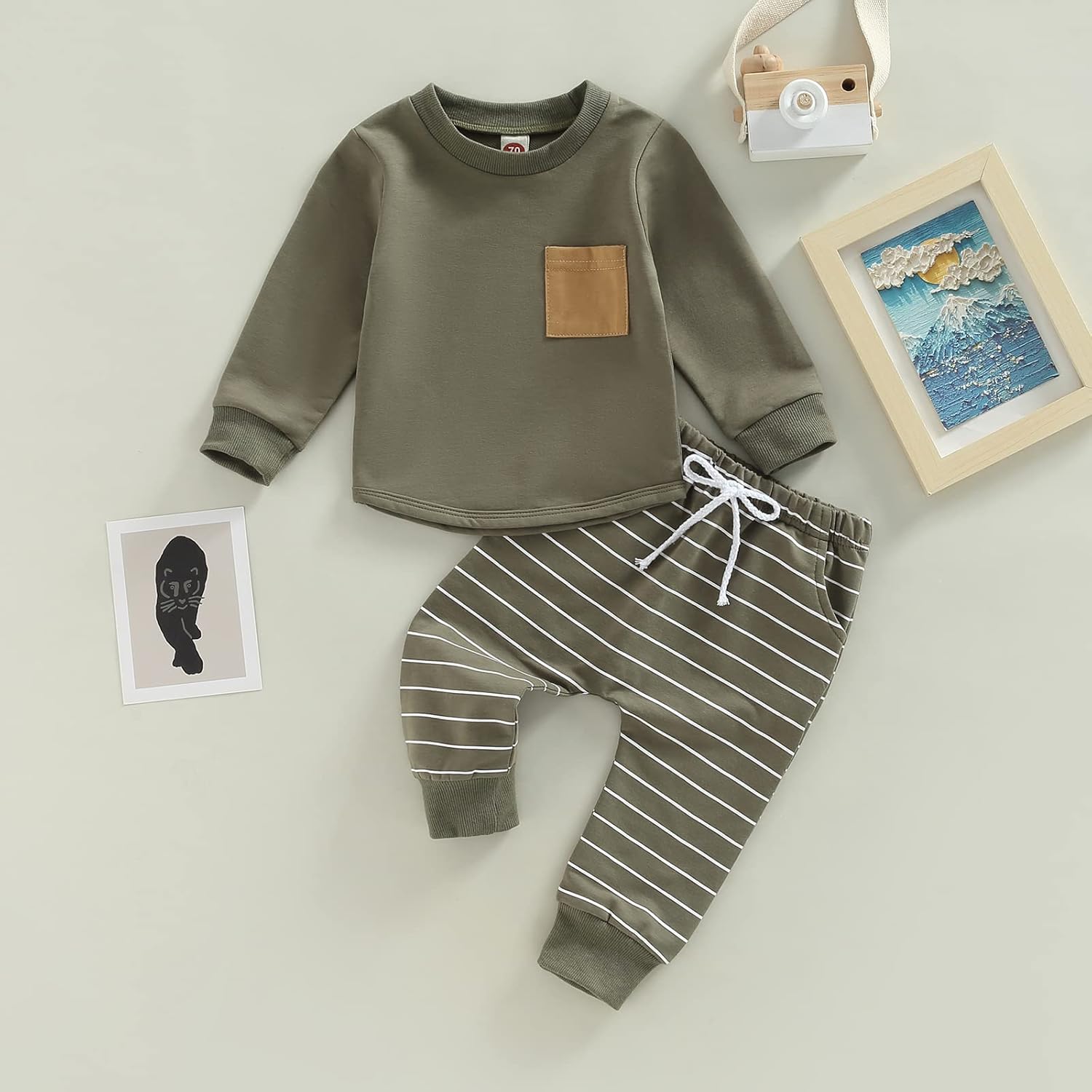 CIYCUIT Toddler Boys Winter Fashion Sweater Pants Set