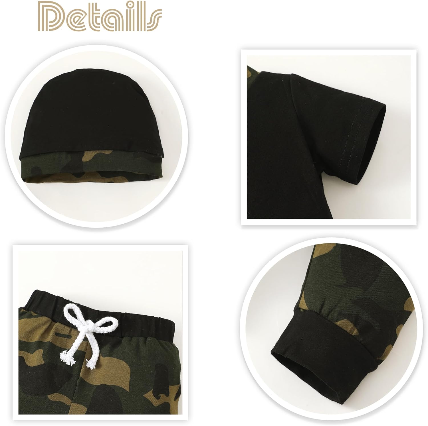 Letter Print Romper Pants Set for Baby Boys
