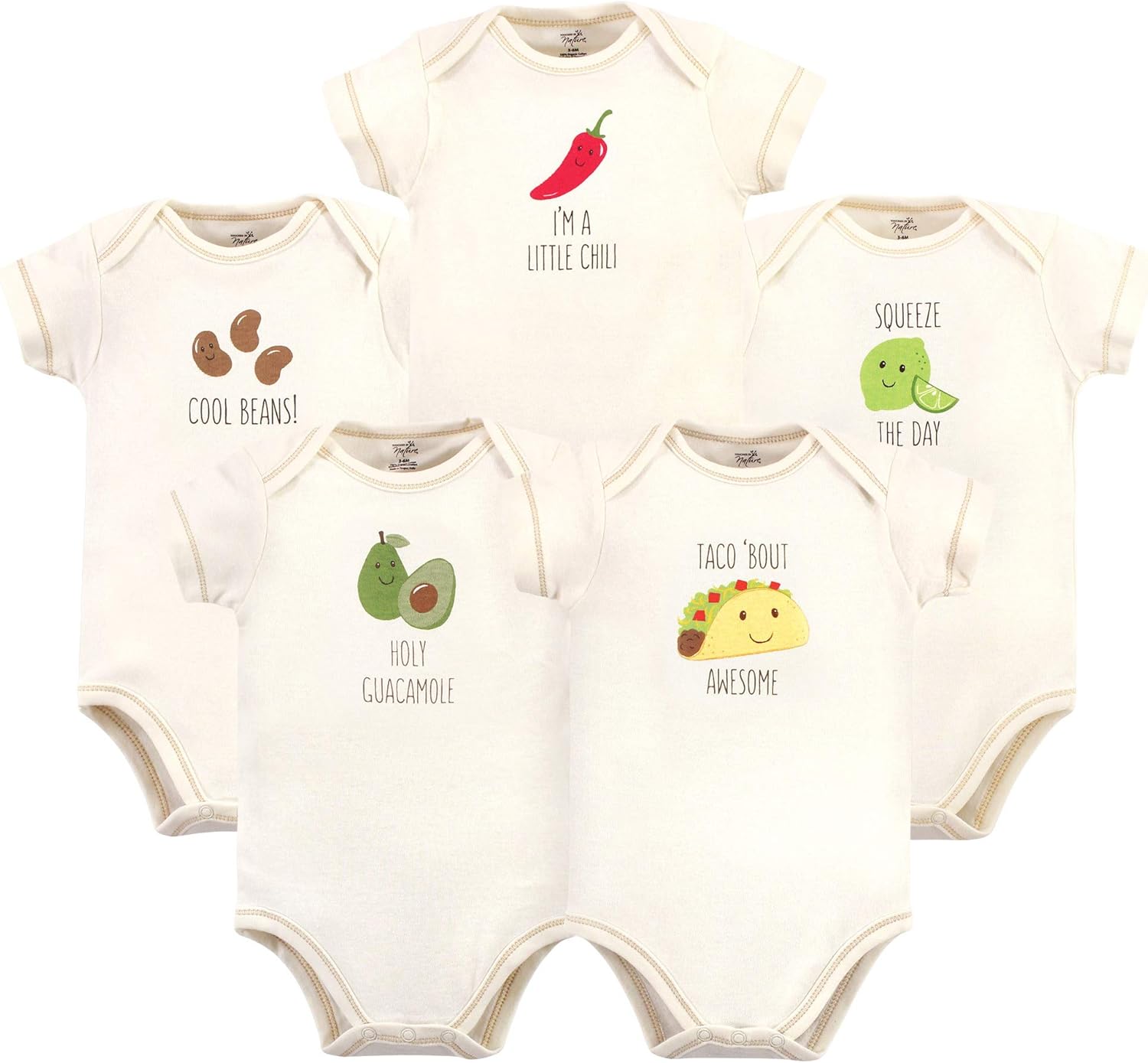Nurtured Soft Begins Touched by Nature Unisex Baby Organic Cotton Bodysuits