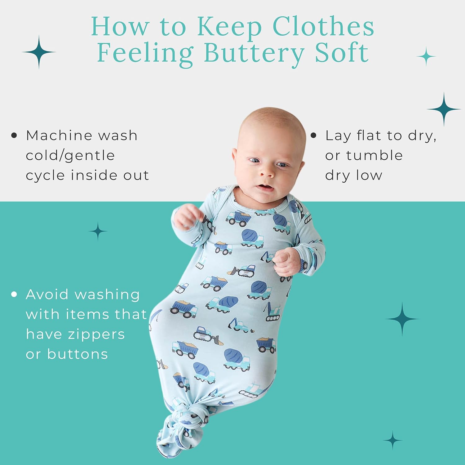 Posh Peanut Newborn Knotted Gowns 0-3 Months