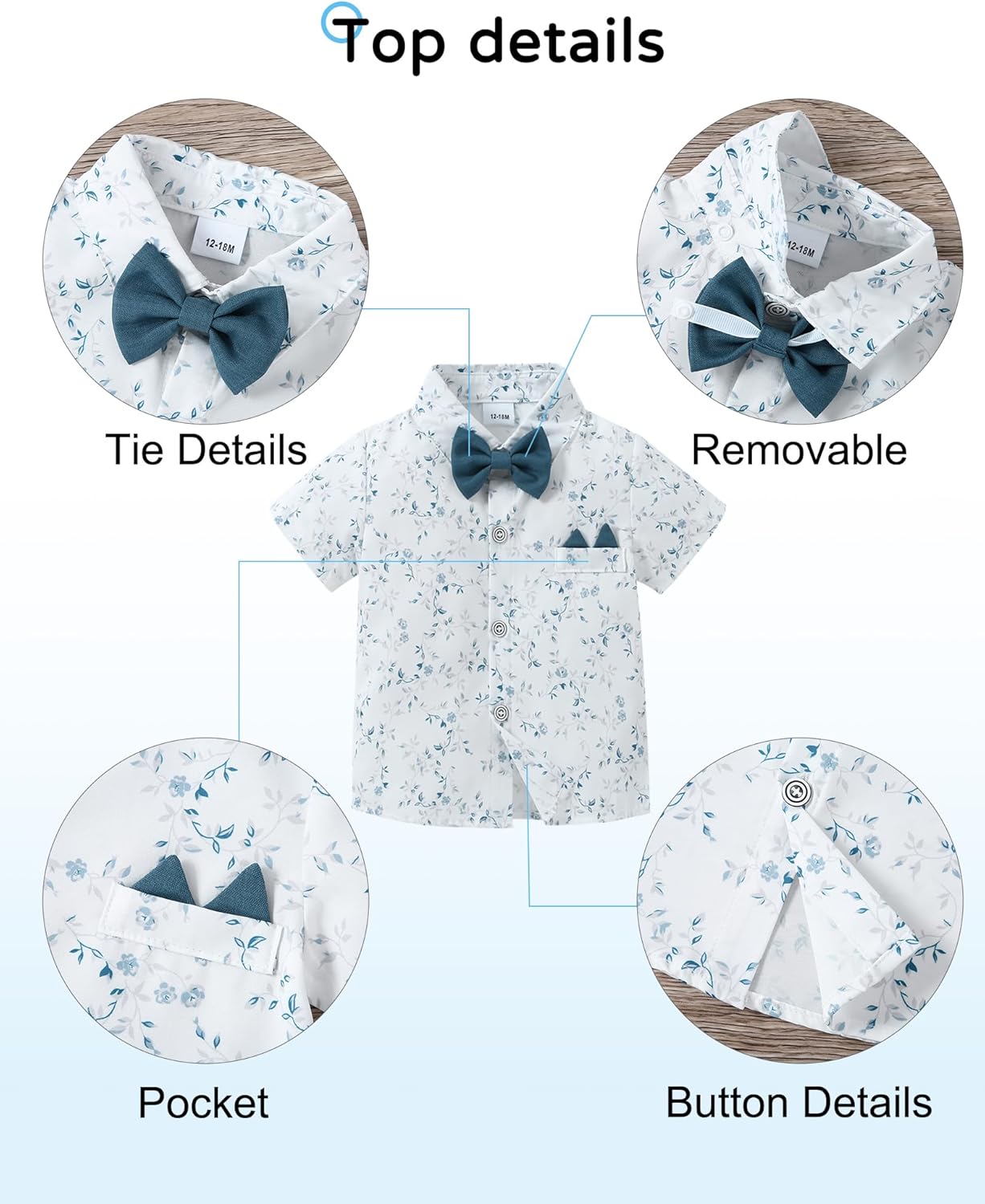 YALLET Toddler Formal OutfitComfortable Formal DressGentleman Style