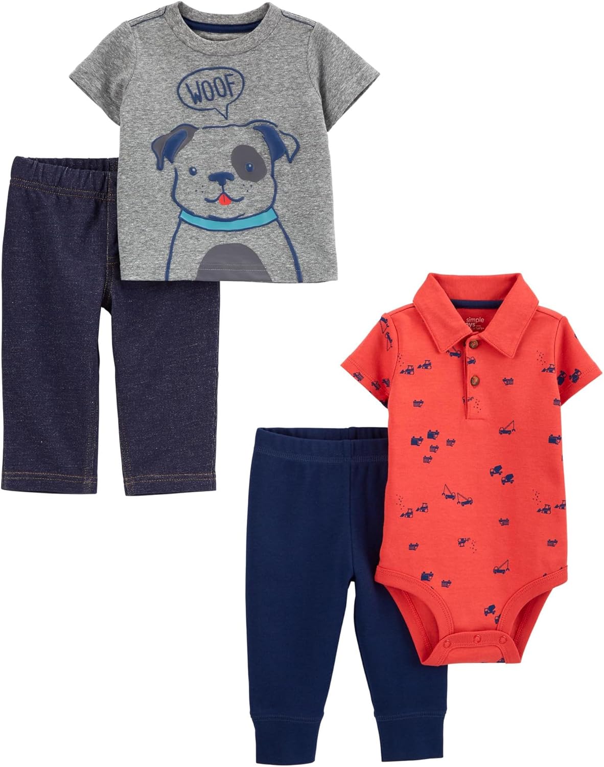 4-Piece Baby Boys Bodysuit Set for Boys