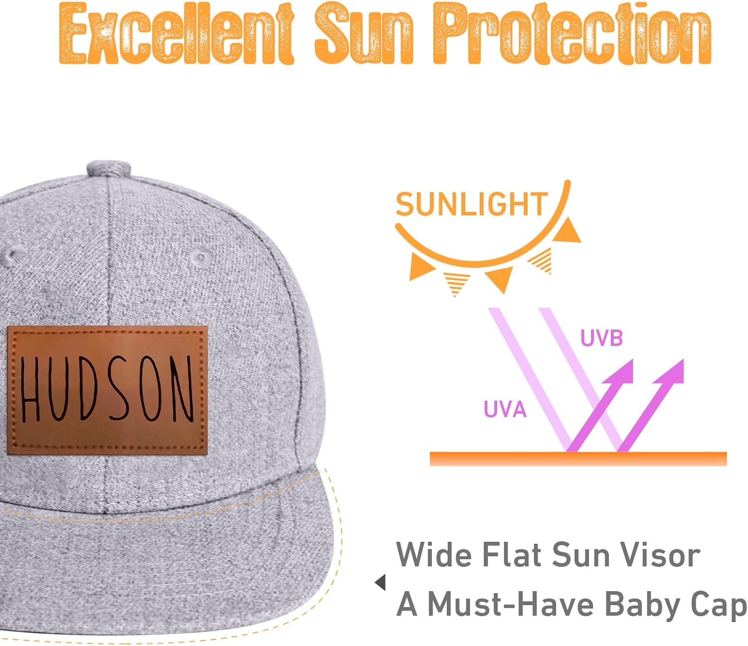 Personalized Toddler Baseball Cap with Leather Patch