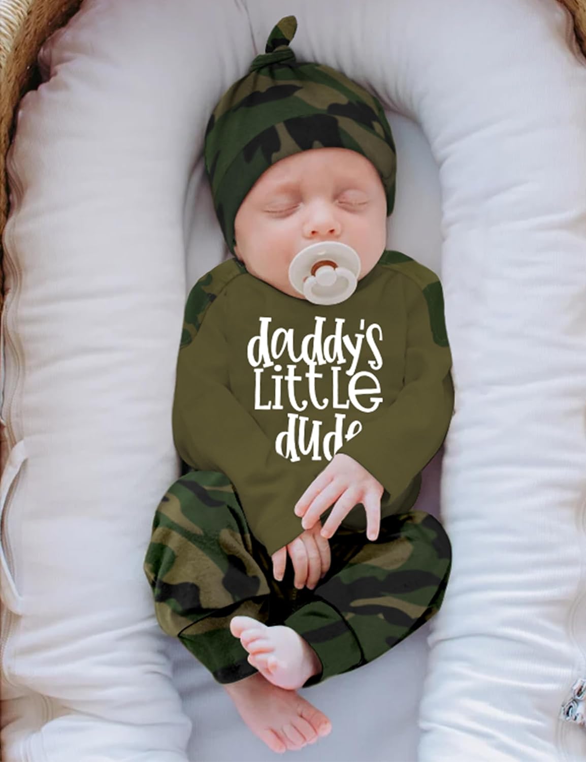 Newborn Baby Boy Camo Set Soft Trendy Perfect for All Seasons
