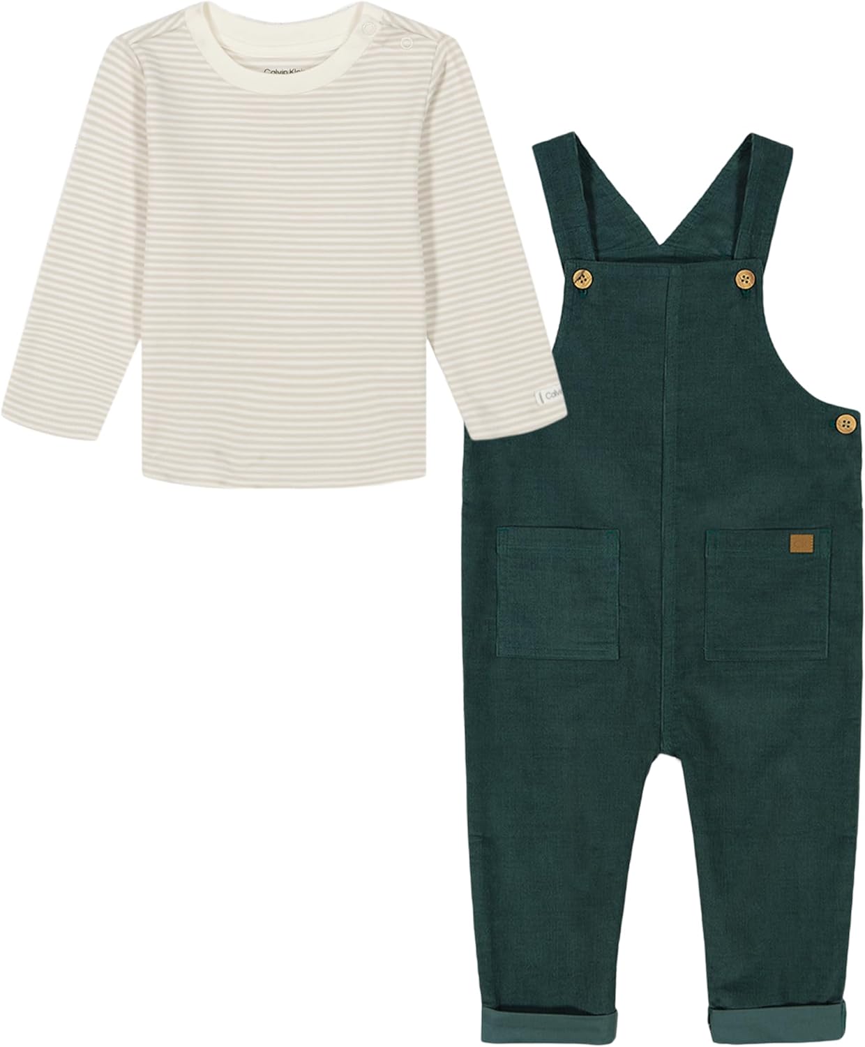 Calvin Klein Baby Boys 2pc Overall Set