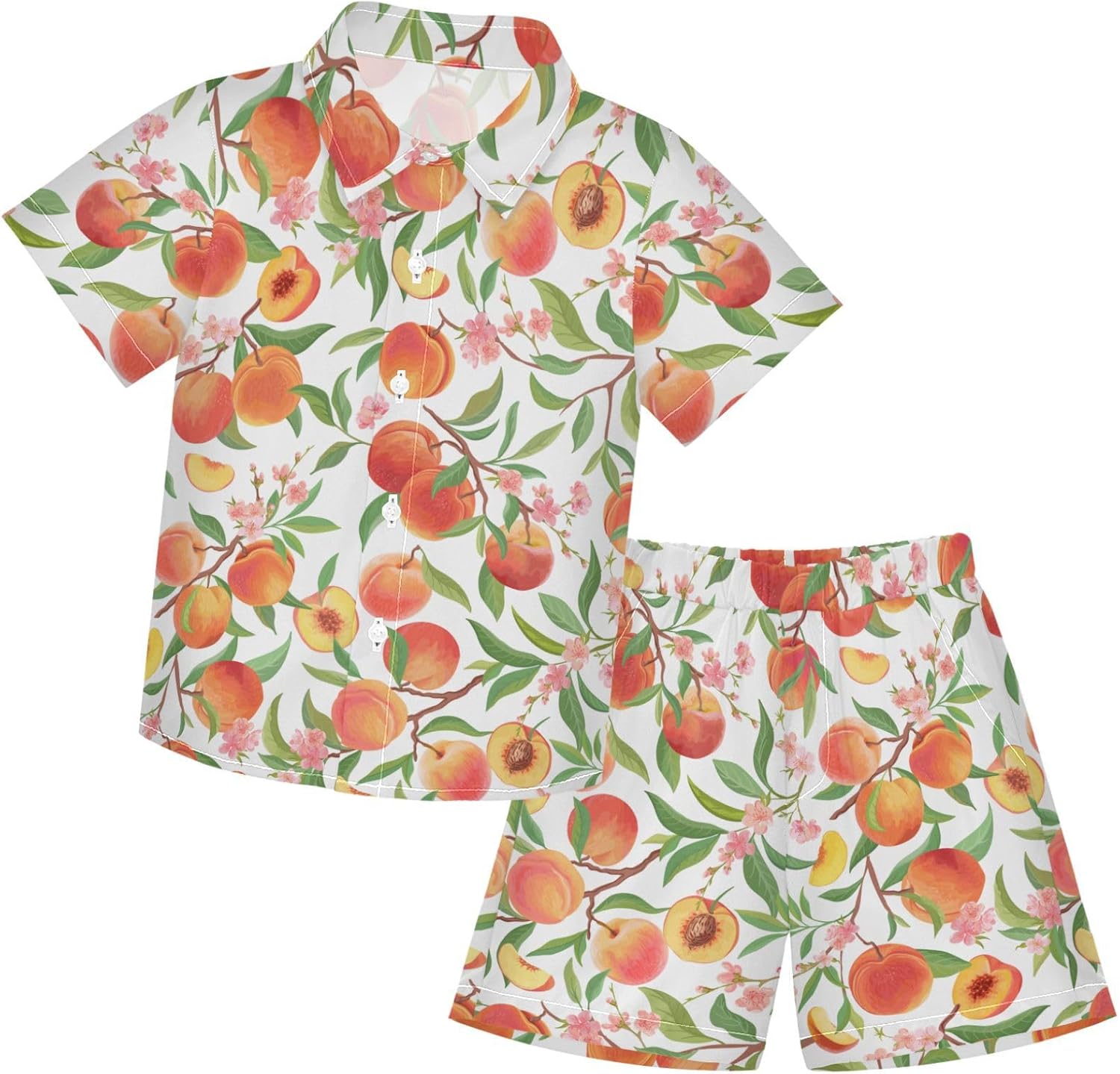 Visesunny Toddler Boys Beach Shirts Set