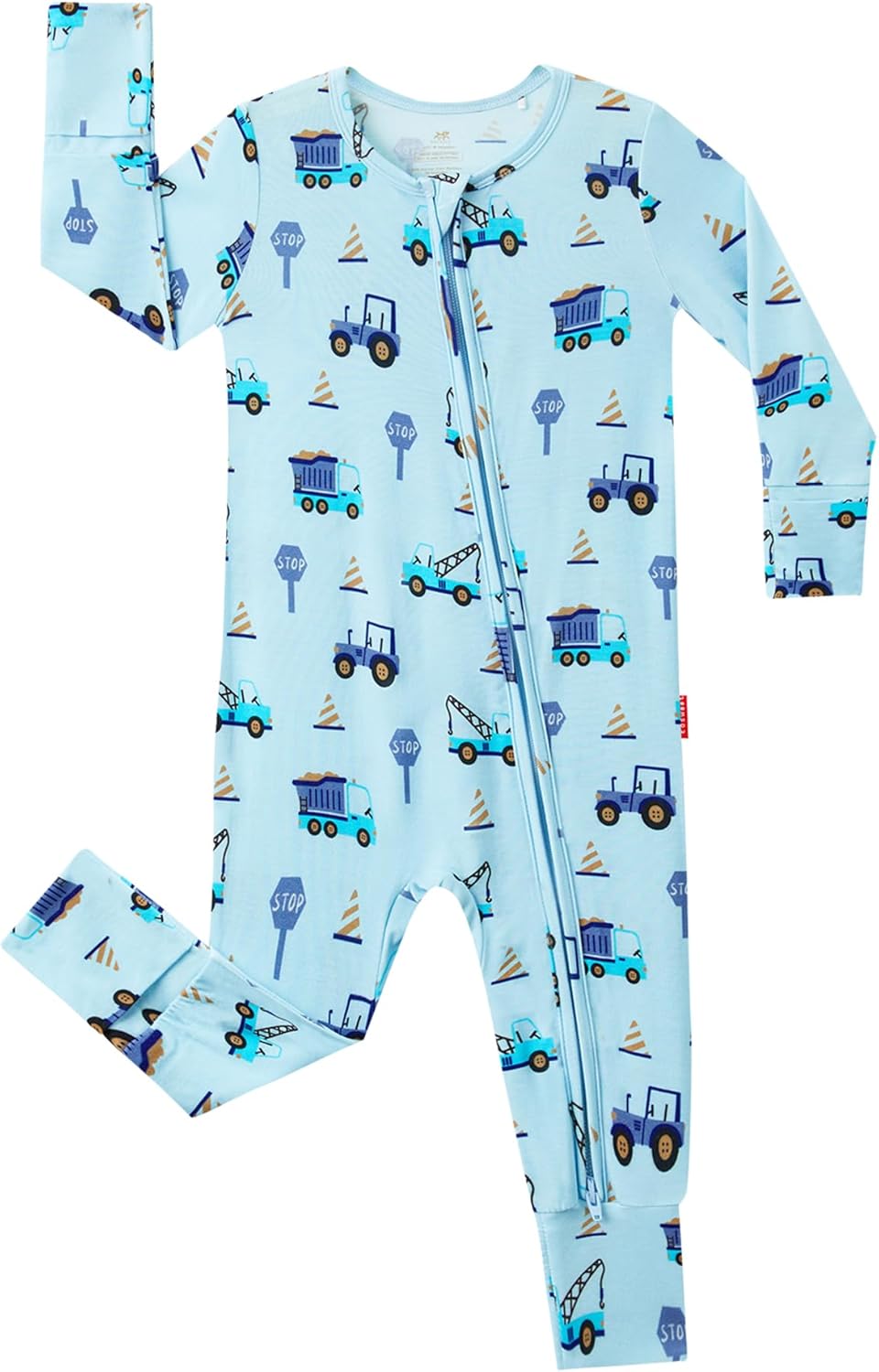 Easweet Bamboo Viscose Zipper Pajamas for Babies Snug Fit Soft
