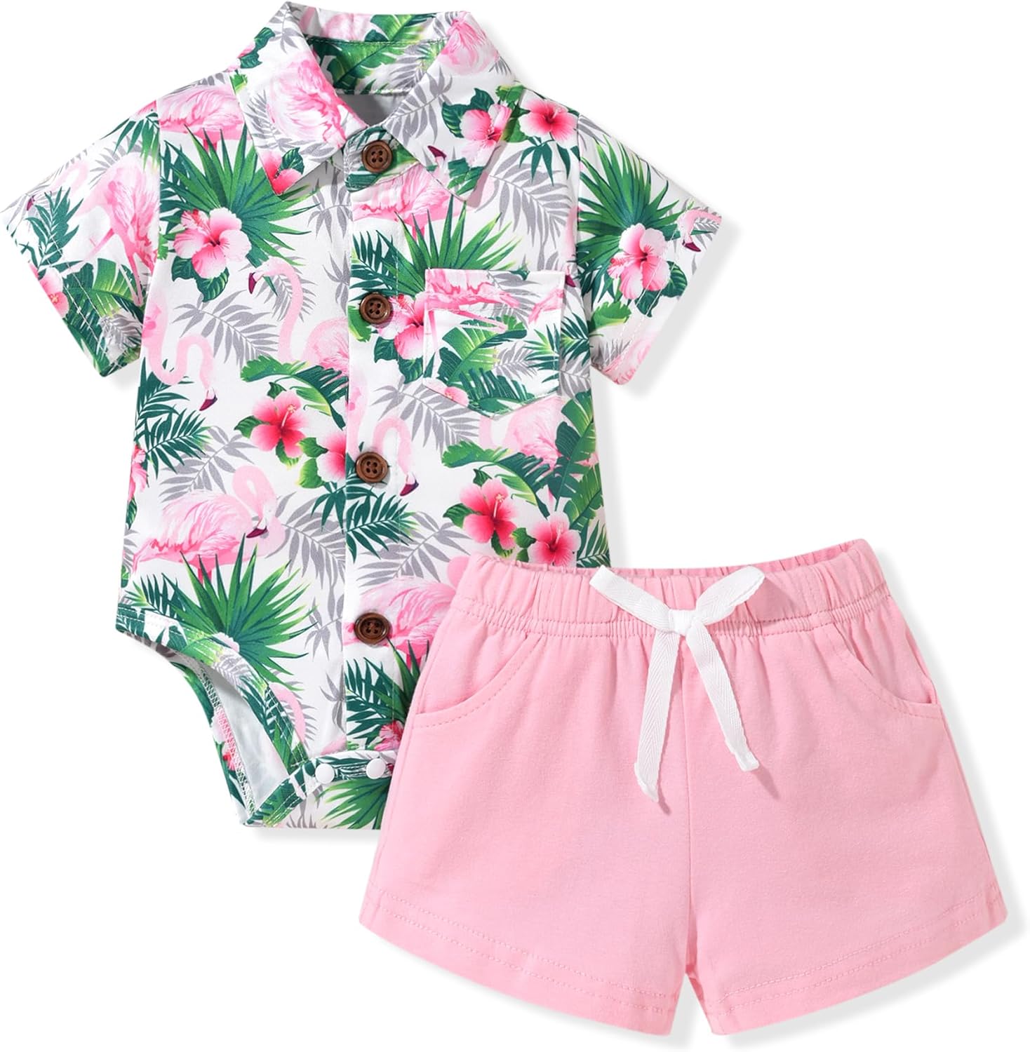 MINIFEIKO Baby Boy Hawaiian Outfit - Perfect for Summer