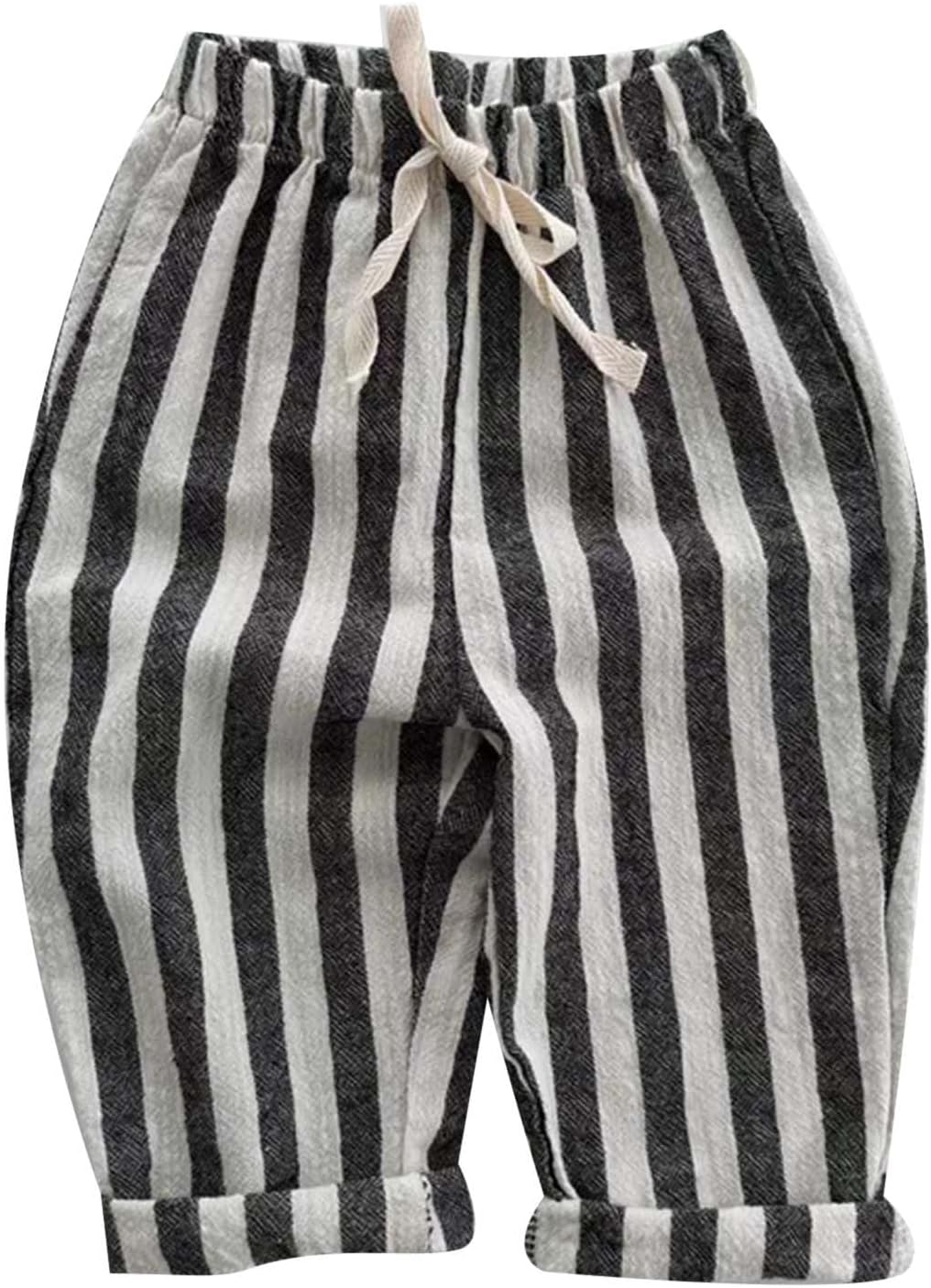Striped Pull-on Jogger Harem Pants
