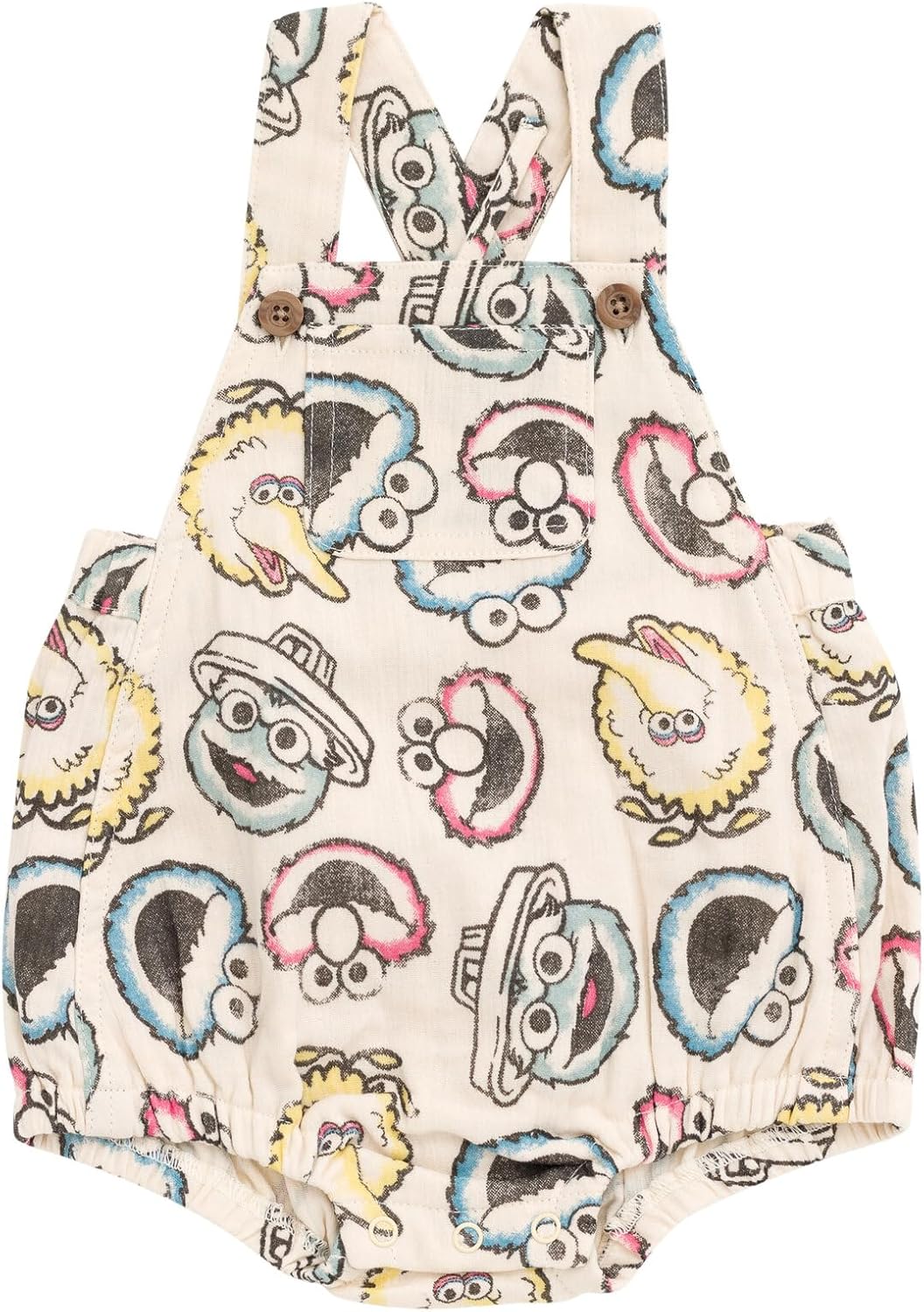 Sesame Street Cotton Gauze Romper Set