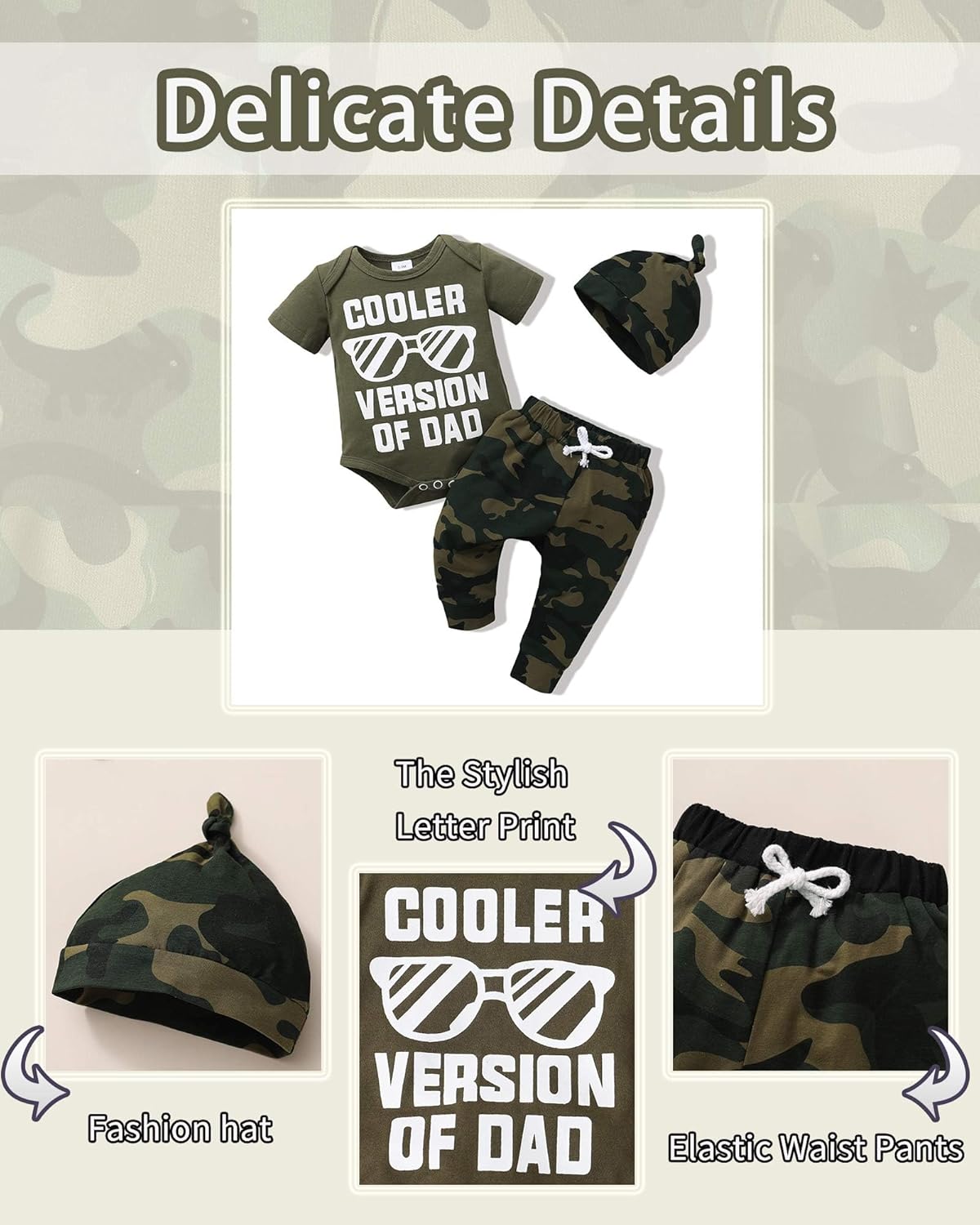 NZRVAWS Newborn Baby Boy Clothes Outfits - Unique Letter Print Romper Pants Set