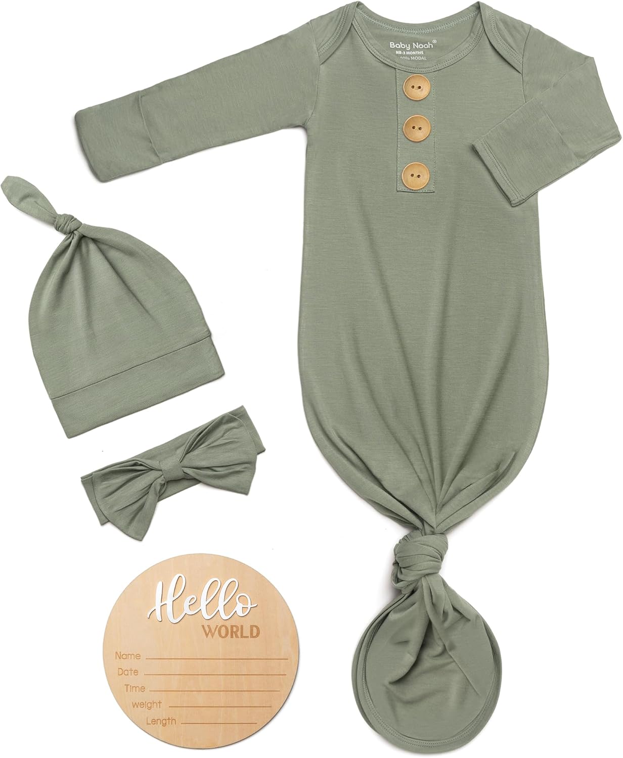 Baby Noah Knitted Gown Set