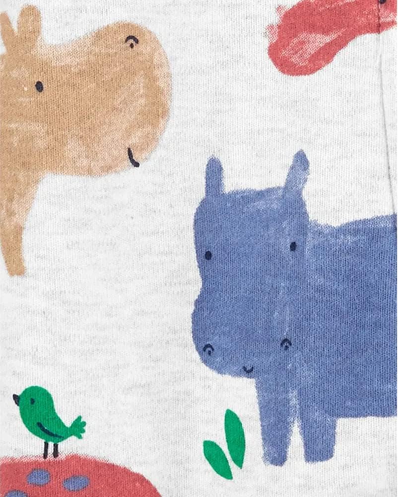 Carters Boys 1-Piece Pjs Snug Fit Footie Sleepers 9-Month Hippos