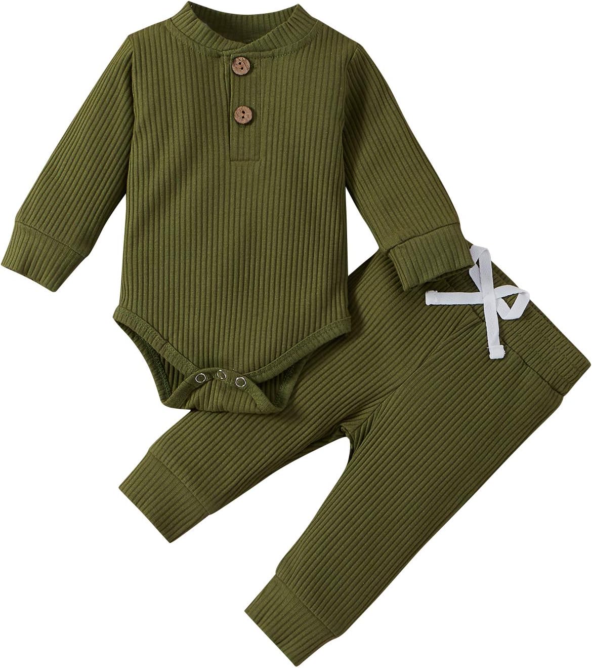 Warm Soft Cotton Romper Pants Set for Baby