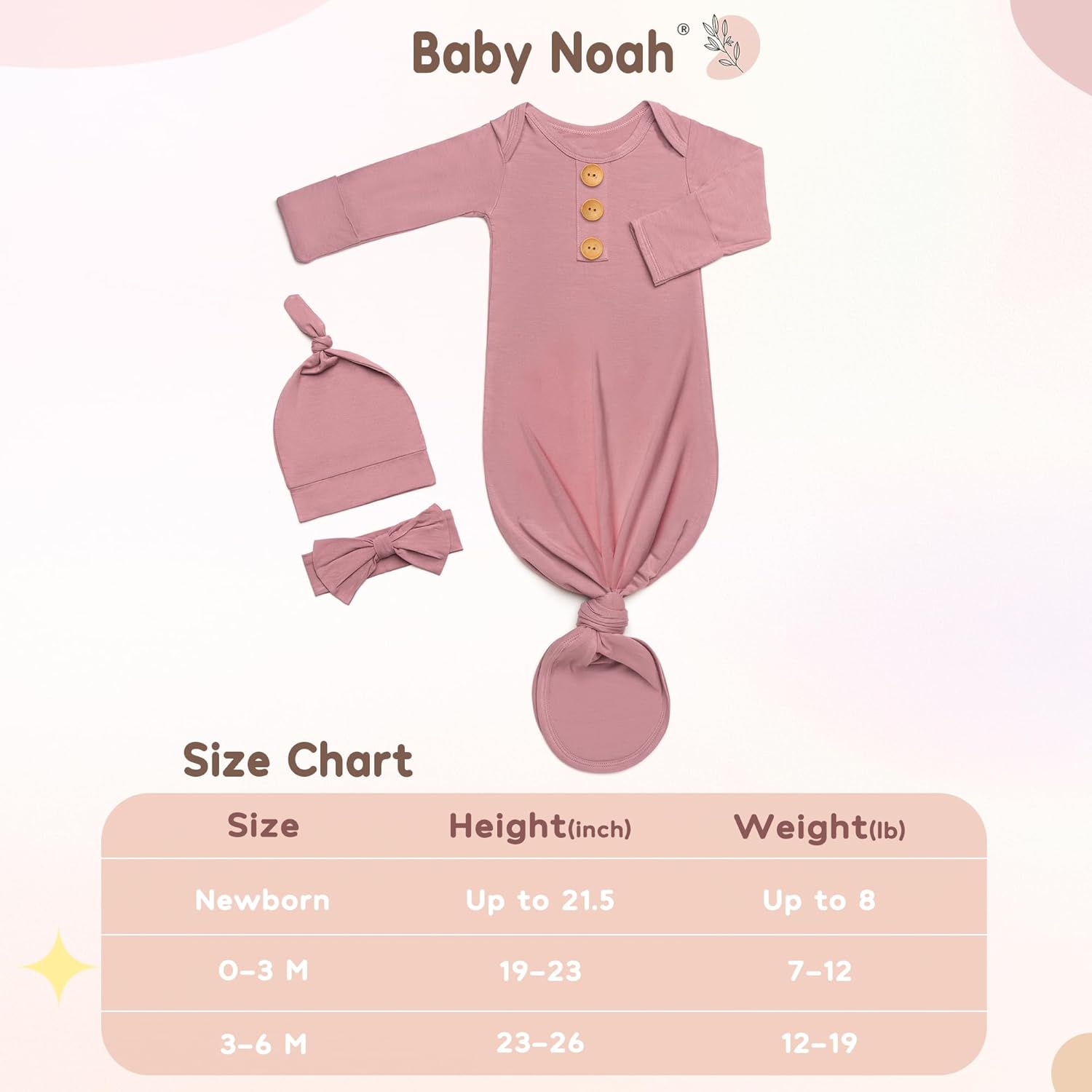 Baby Noah Knitted Gown Set