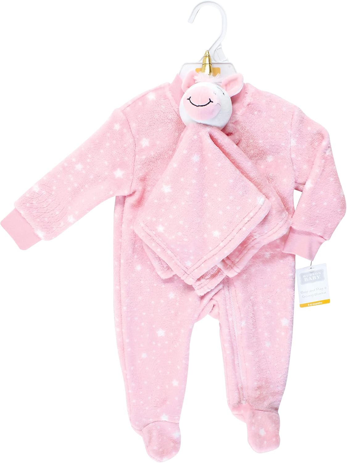 Hudson Baby Flannel Plush Blanket Sleepers for Girls