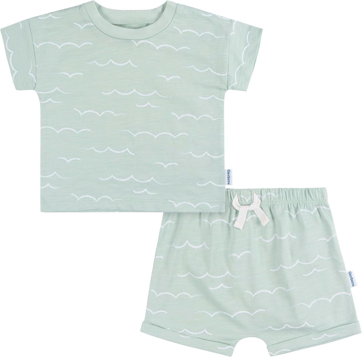 Gerber Baby Boys Lightweight T-Shirt and Shorts Set