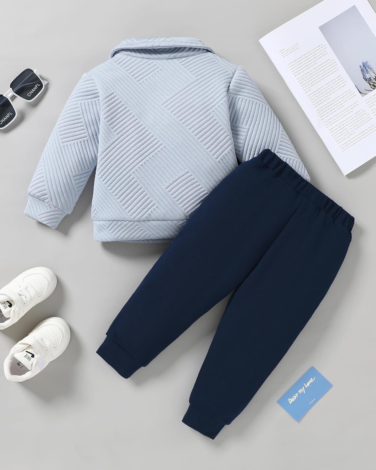 ZOEREA Baby Boy Outfit Long Sleeve Sweatsuit Set Fall Winter Spring