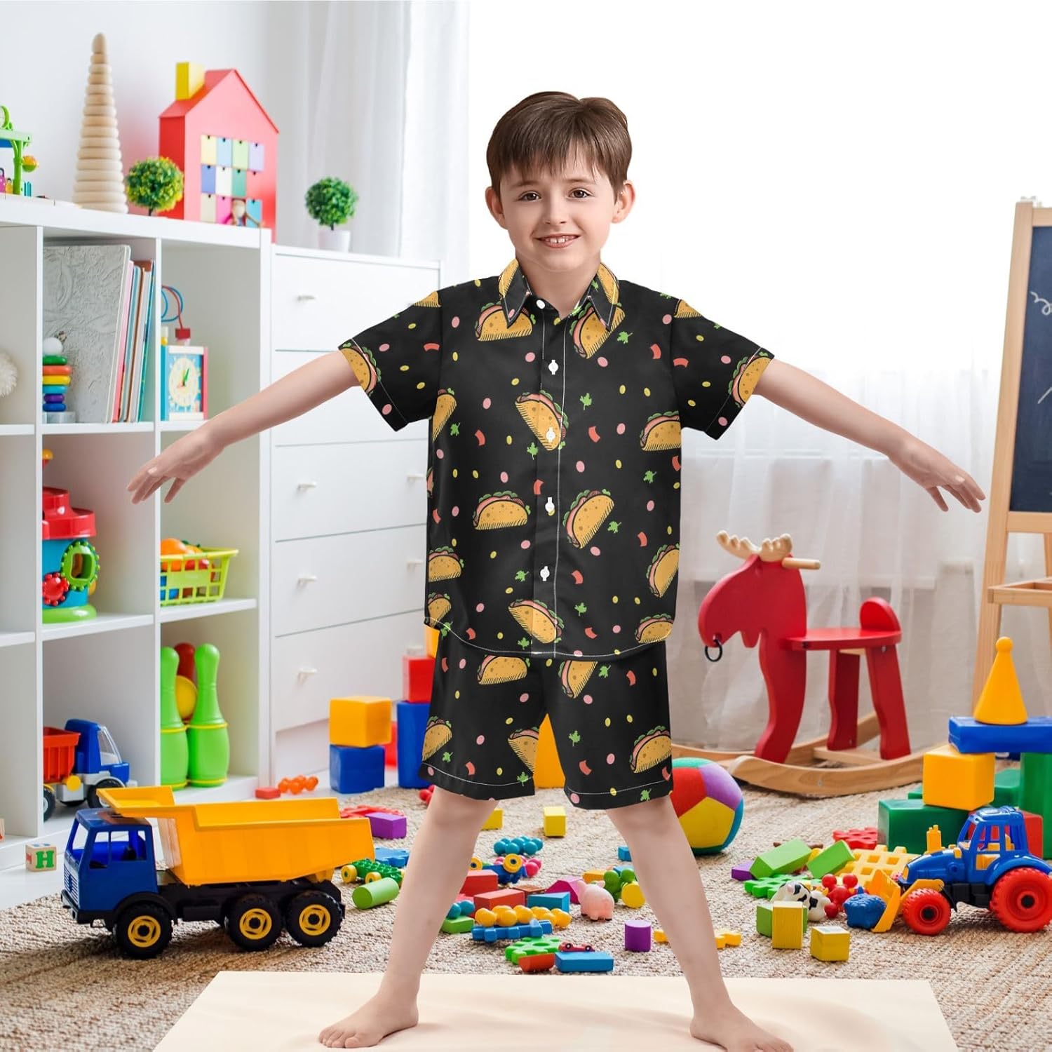 visesunny Funny Boys 2-Piece Shirt and Short Set