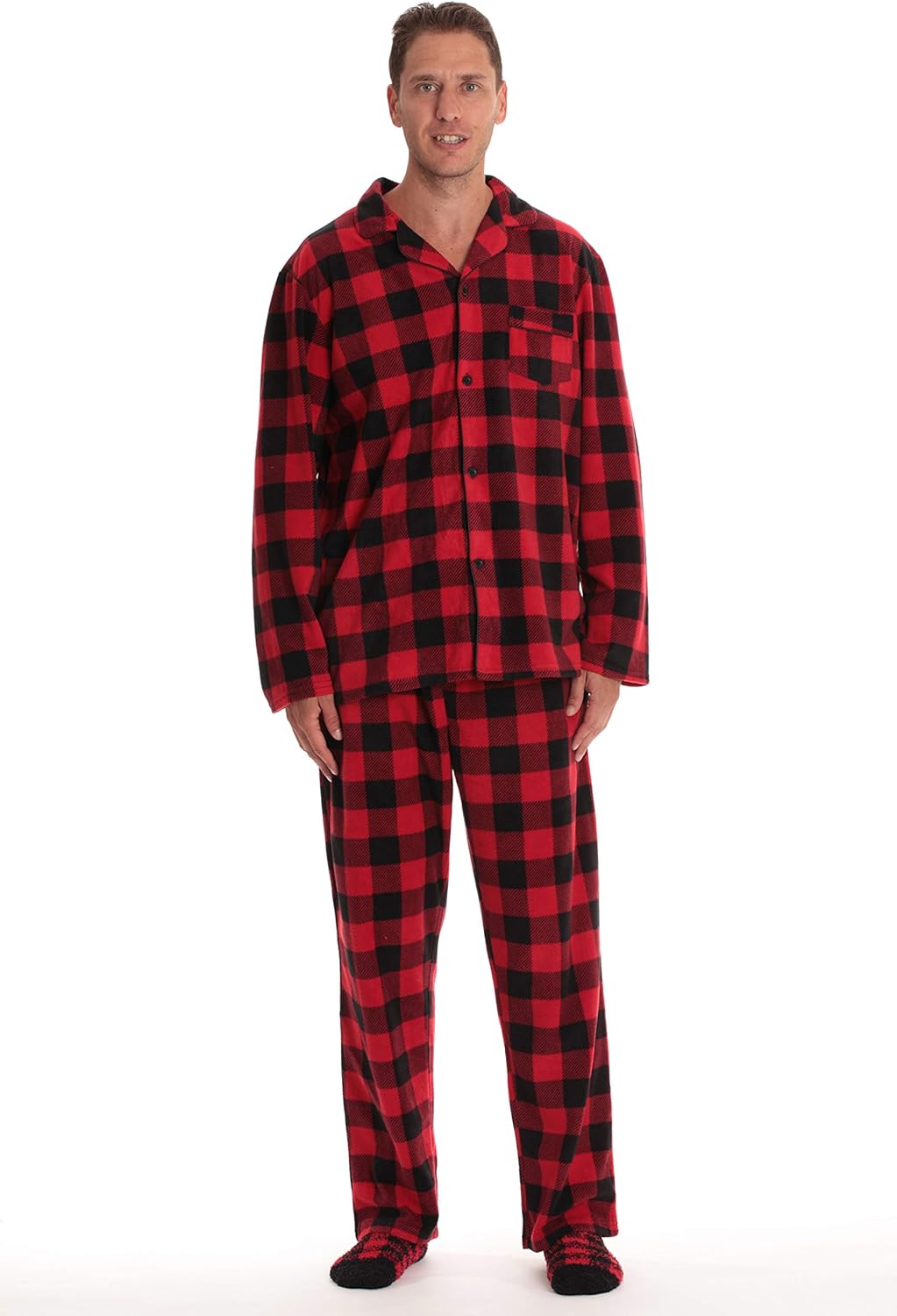 FollowMe Family Pajamas Cozy Buffalo Plaid Set for Kids and Adults