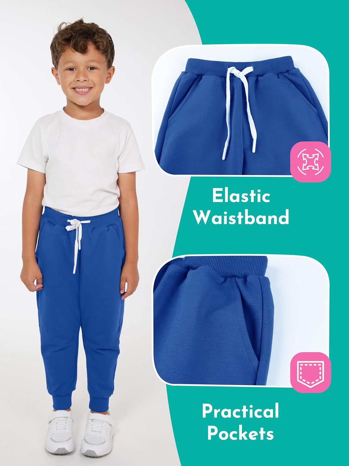 Resinta 3-Piece Toddler Boys Active Joggers