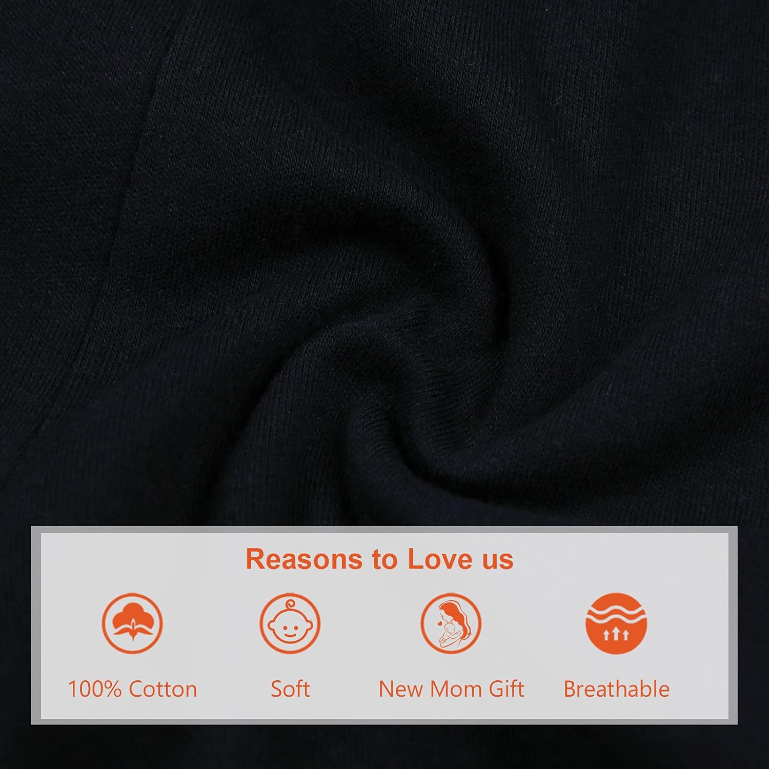 Sturdy Black Baby Pants for Newborns