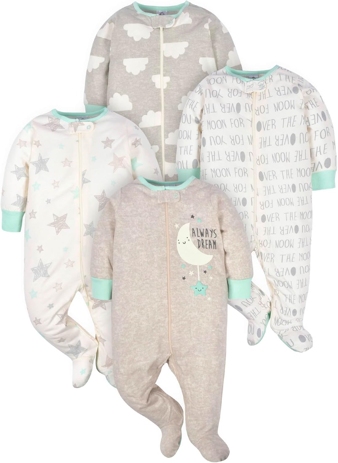 Four gerber footies for growing boys