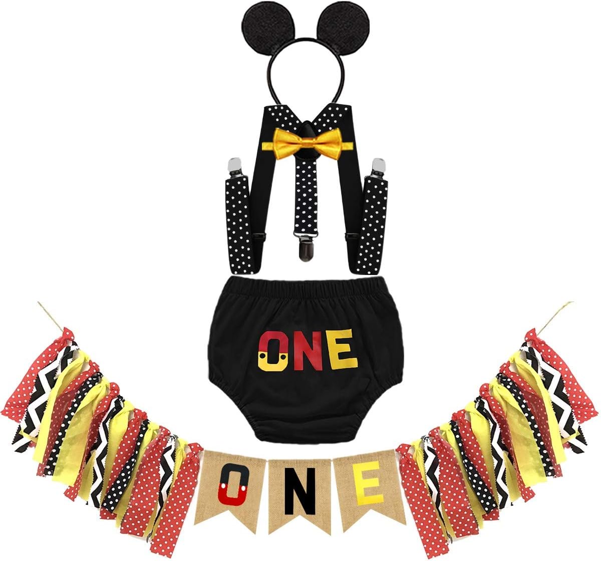 MYRISAM Baby Boys First Birthday Cake Smash Photo Prop Set