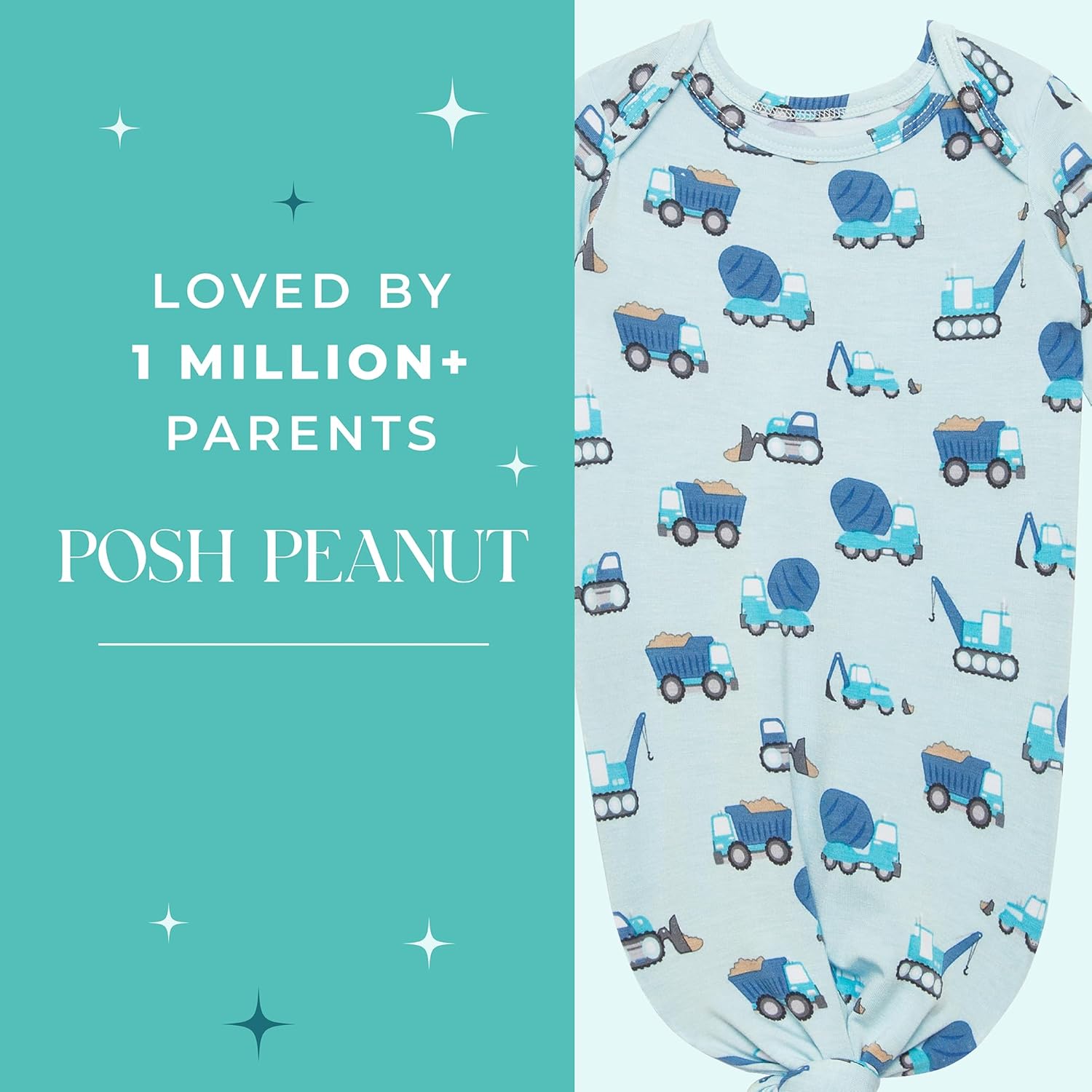 Posh Peanut Newborn Knotted Gowns 0-3 Months