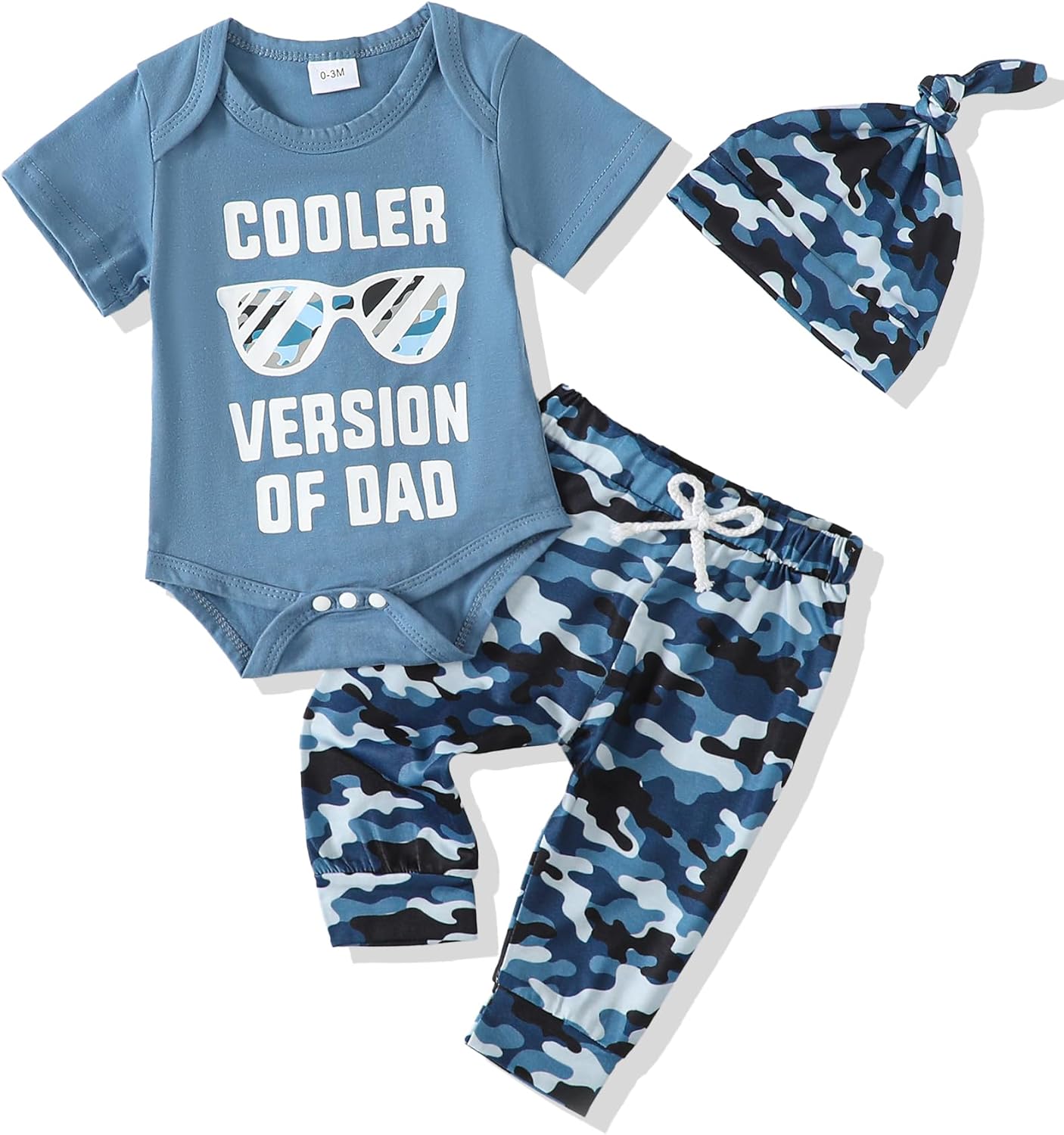 Newborn Baby Boy Clothing Set - Romper Pants