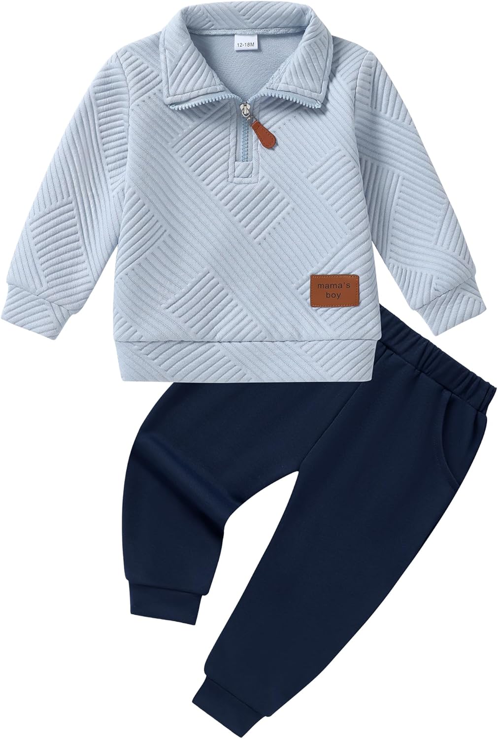 ZOEREA Baby Boy Outfit Long Sleeve Sweatsuit Set Fall Winter Spring
