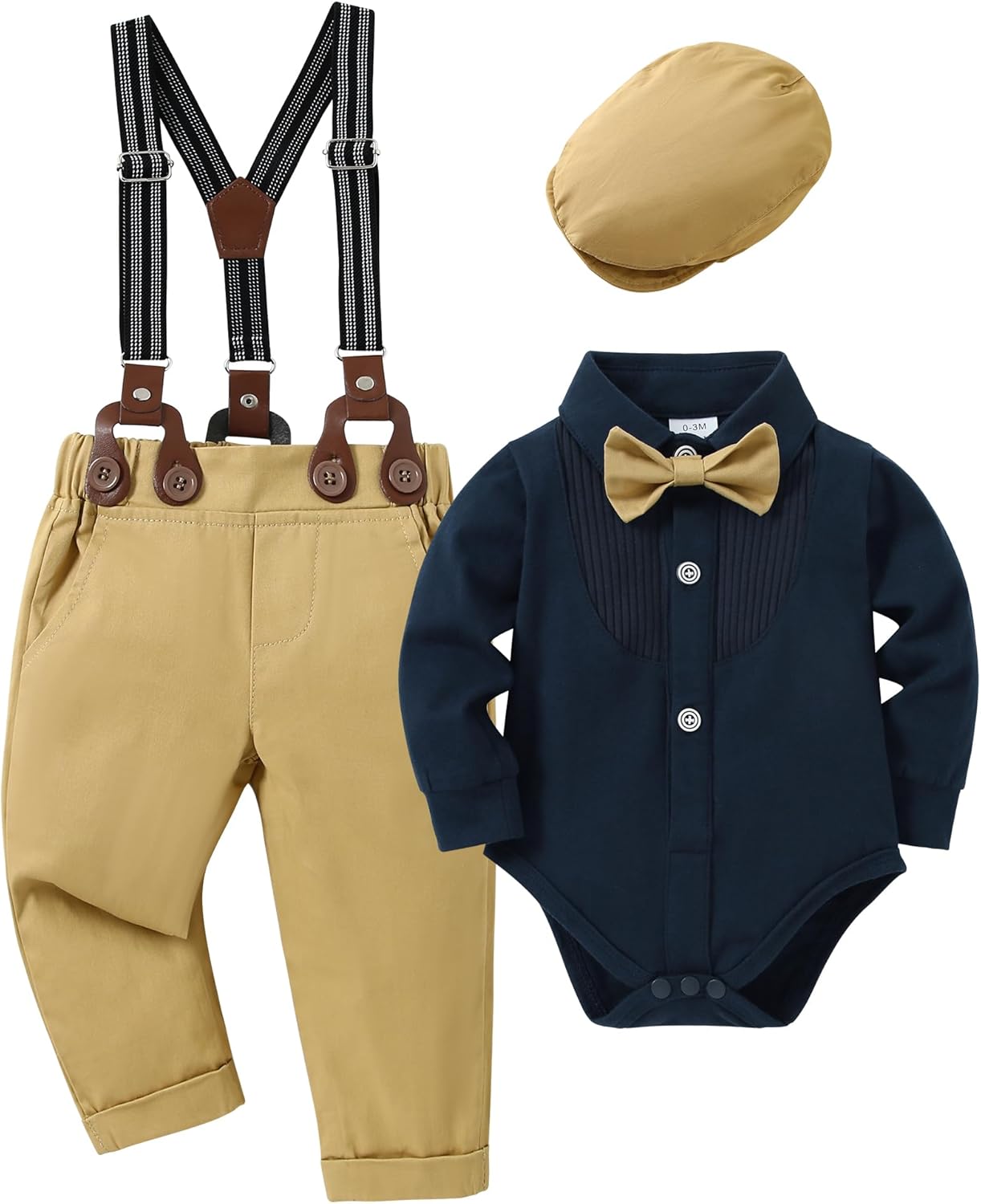 Luxury Baby Boy Tuxedo Set with Bow-Tie Design